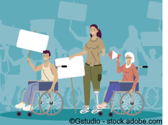 Protest von Menschen mit Behinderungen