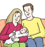 Zeichnung einer Familie
