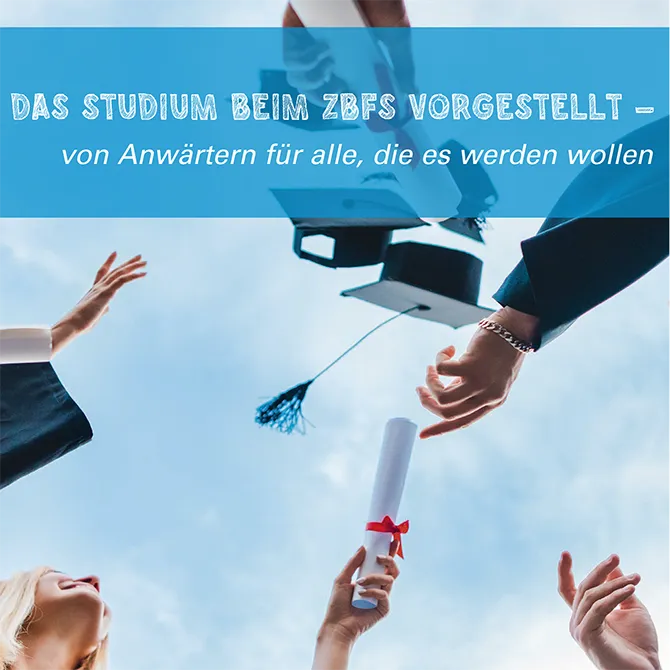 Titelbild der Broschüre Das Studium beim ZBFS vorgestellt