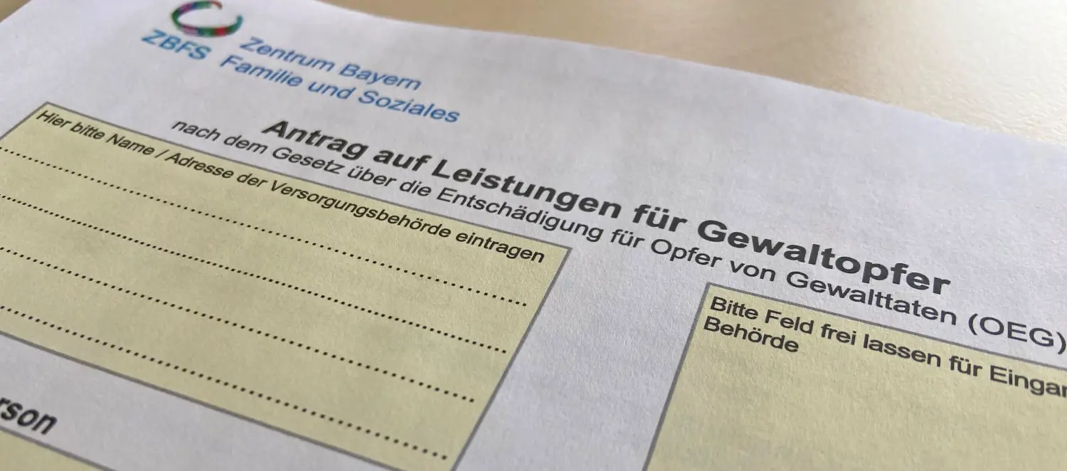 Antrag auf Leistungen für Gewaltopfer